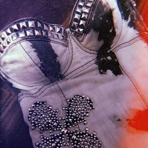 Jean strapless studded dress